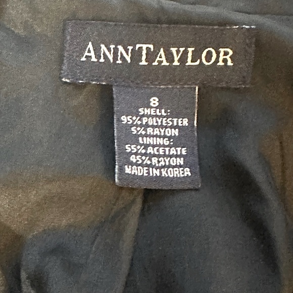 Ann Taylor Womens Black Notch Collar 5 Button Blazer Jacket - Picture 5 of 7